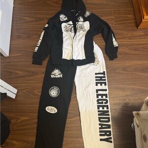 Von Dutch Black Hoodie with White Graphics